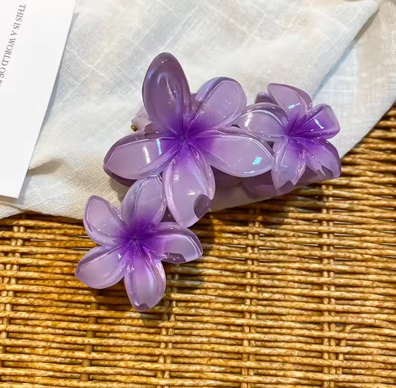 Pinces fleurs ombrées (lot de 3 pièces)