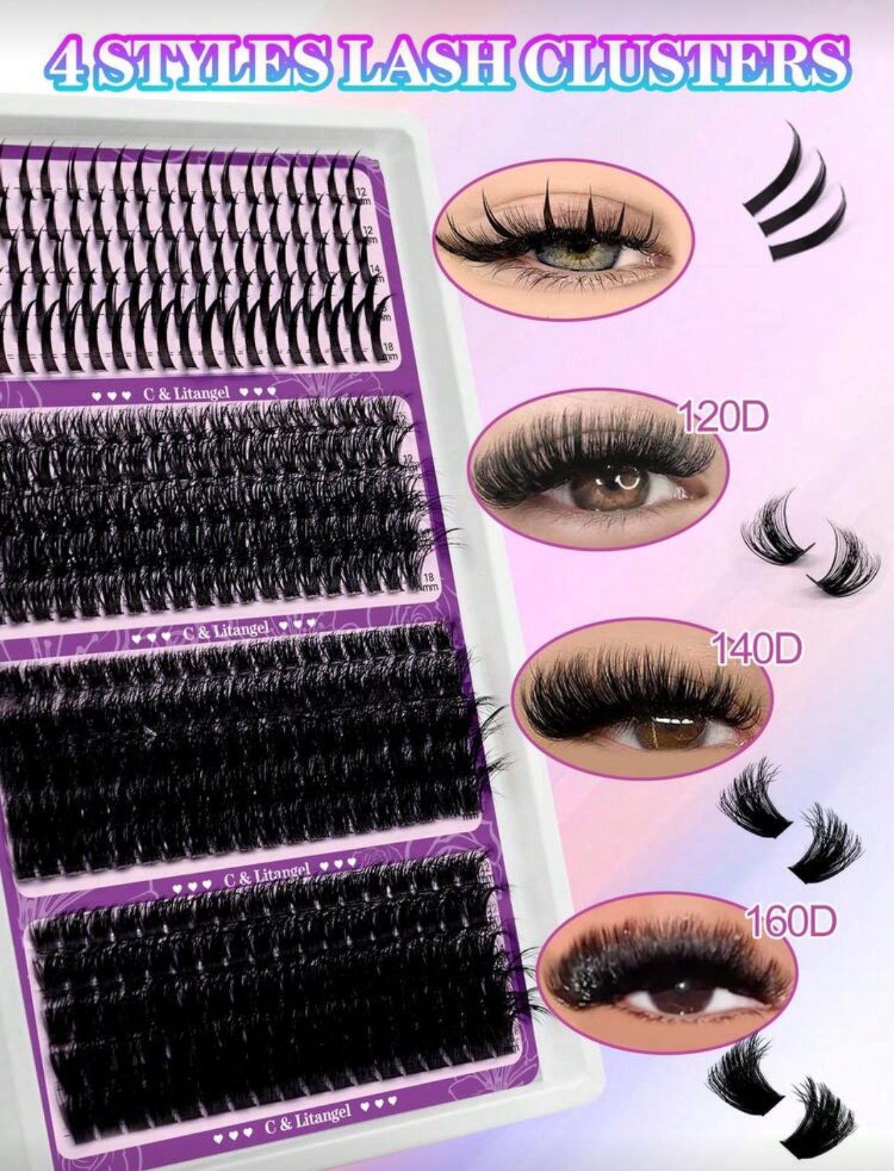 Pack Clusters extensions cils Fluffy