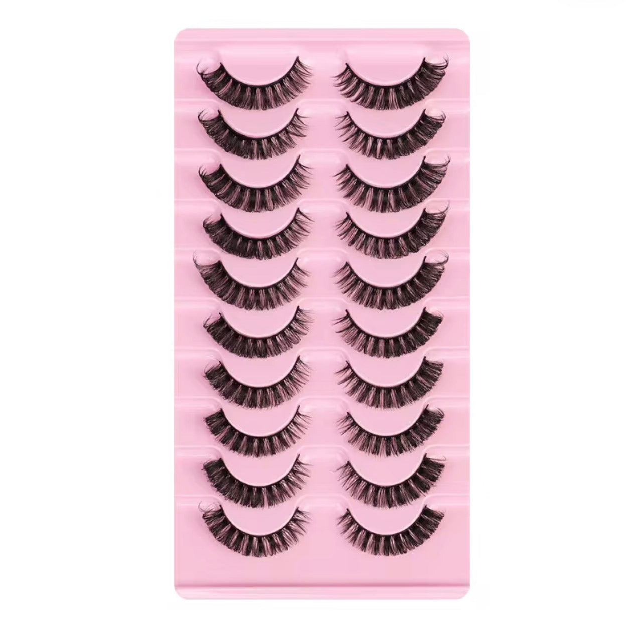 Pack(10) Faux cils effet œil de biche lécher