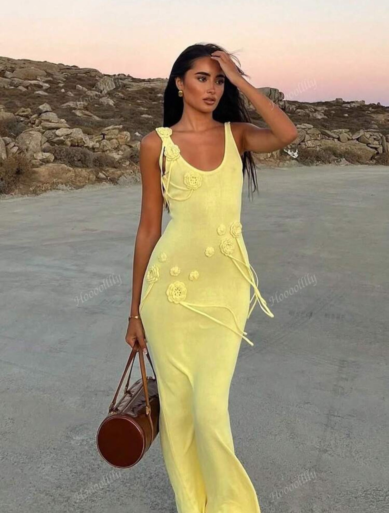 Robe Santorini - jaune