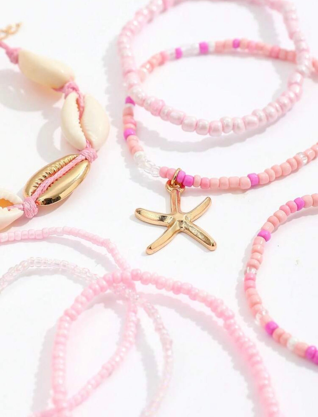 Bracelets pink fantasy / 7pcs