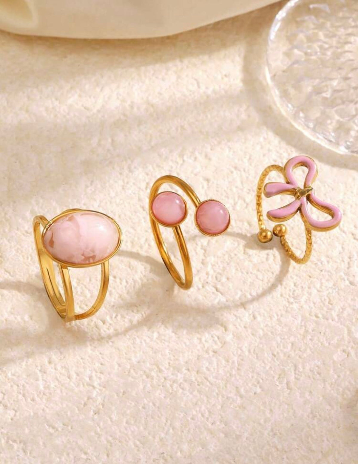 Bague Baby Rose/3pcs