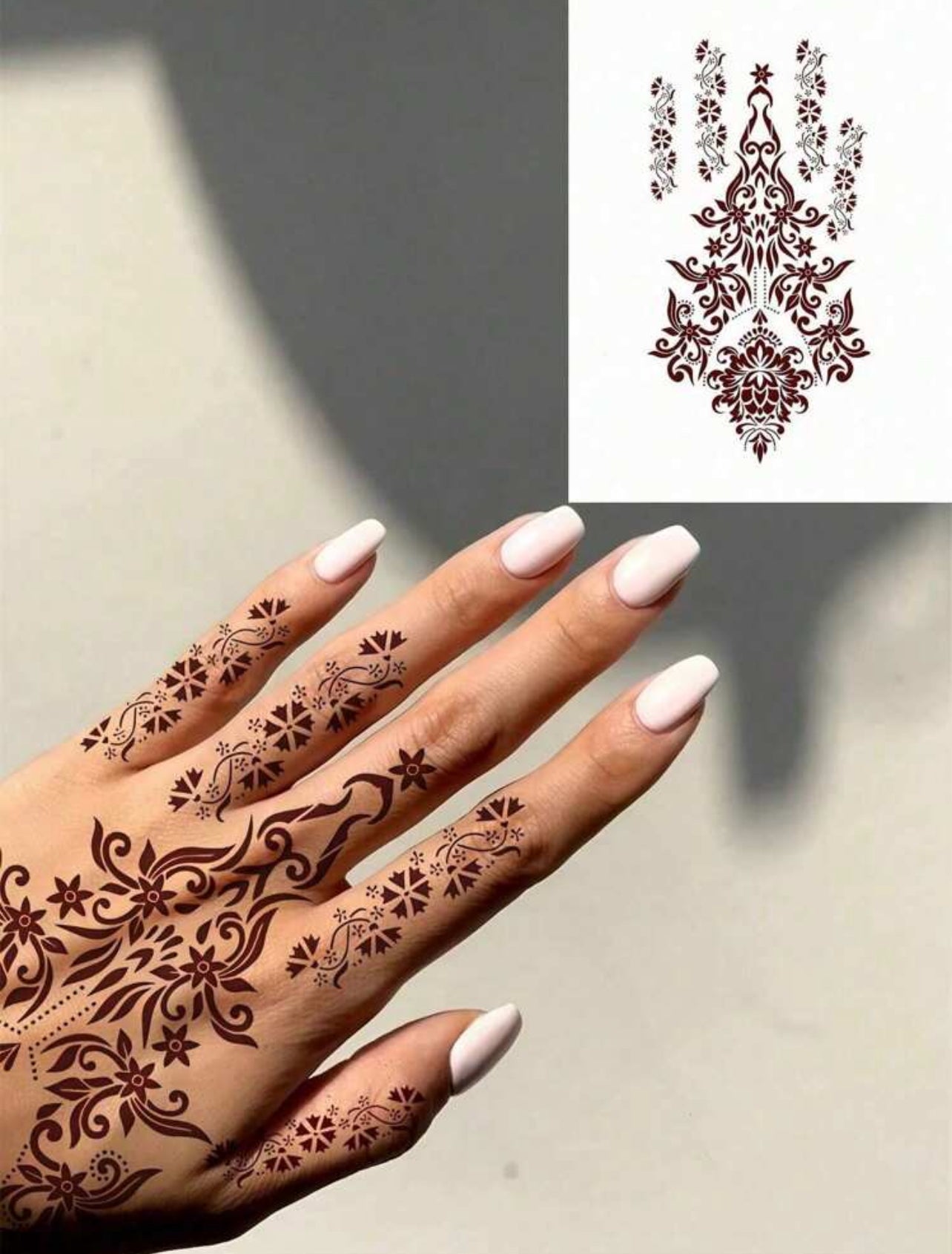 3 Autocollants Hénné waterproof ( noir)