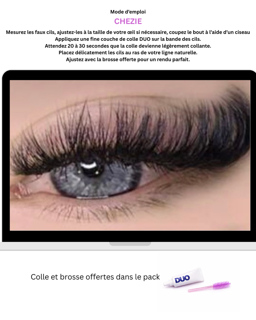 Pack faux cils Œil de biche (7paires)