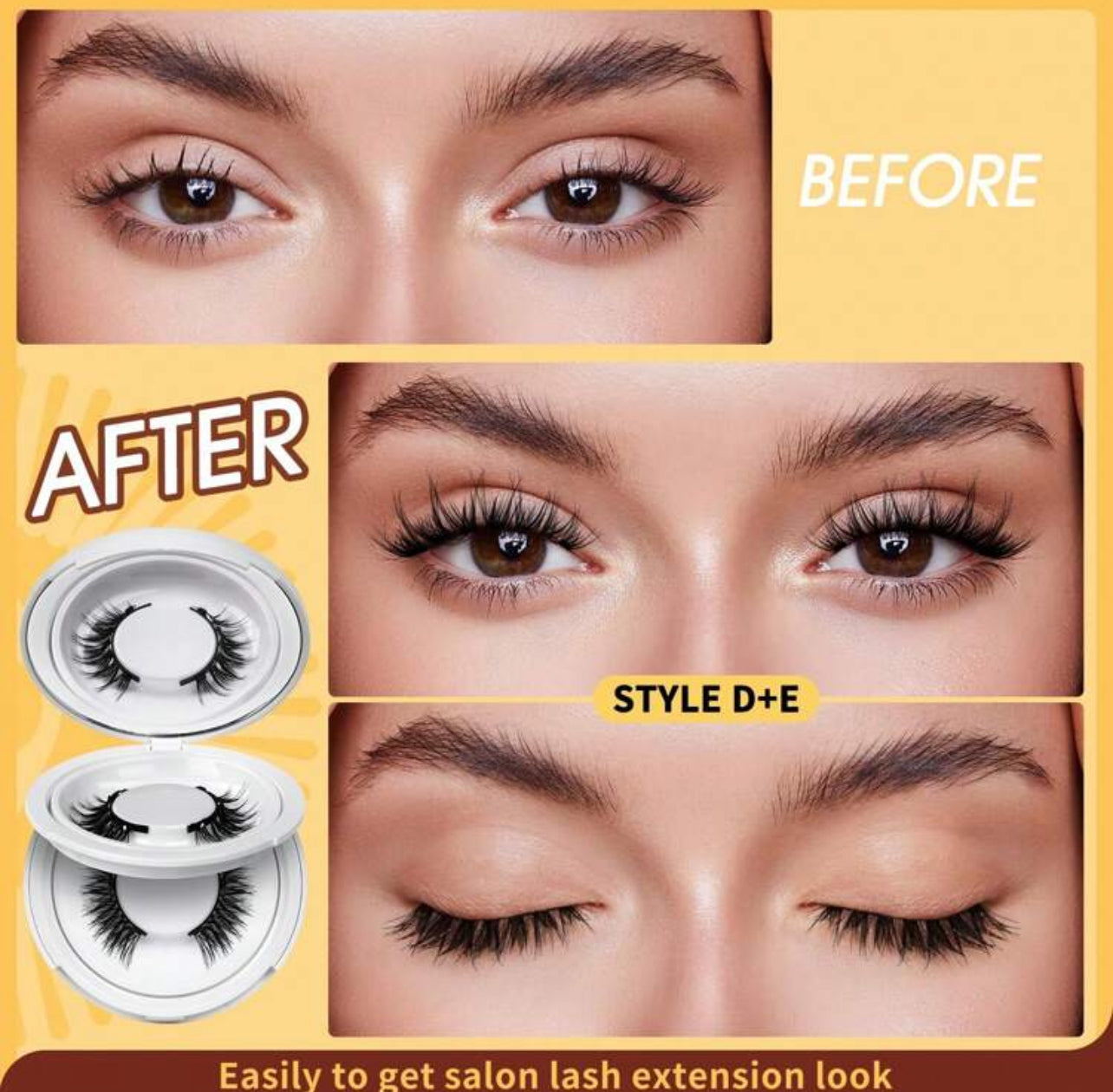 2 paires Cils magnétiques