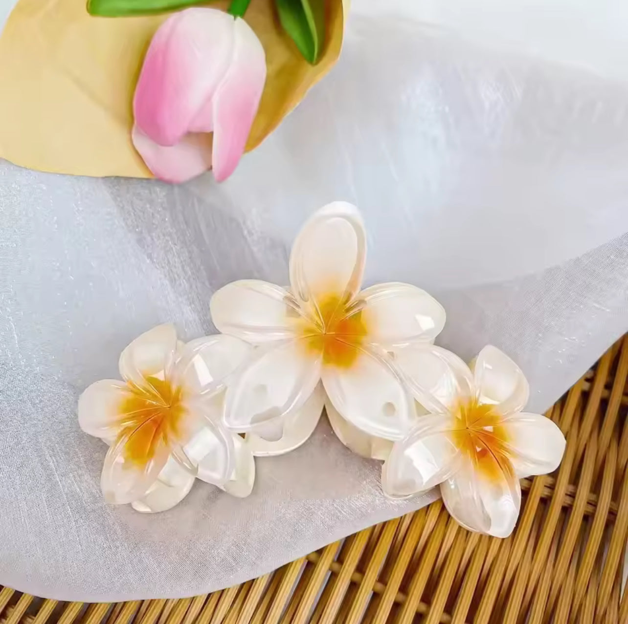 Pinces fleurs ombrées (lot de 3 pièces)