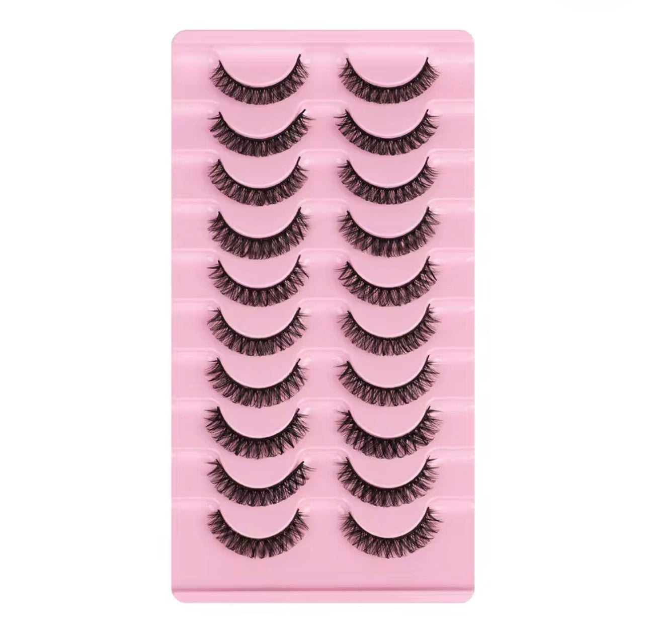 Pack(10) faux cils Short Natural Wispy