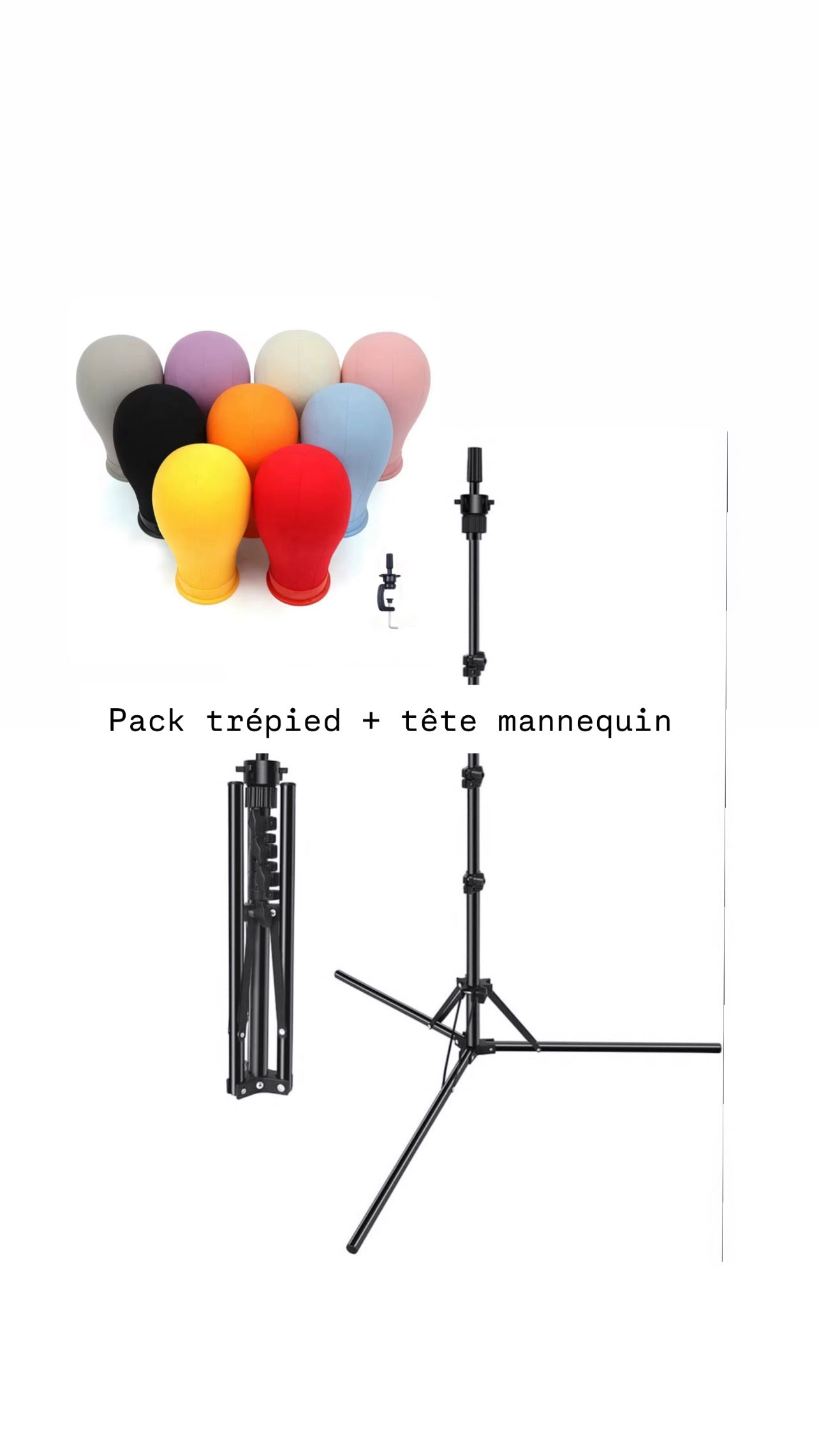 Pack ( tête mannequin + trépied)