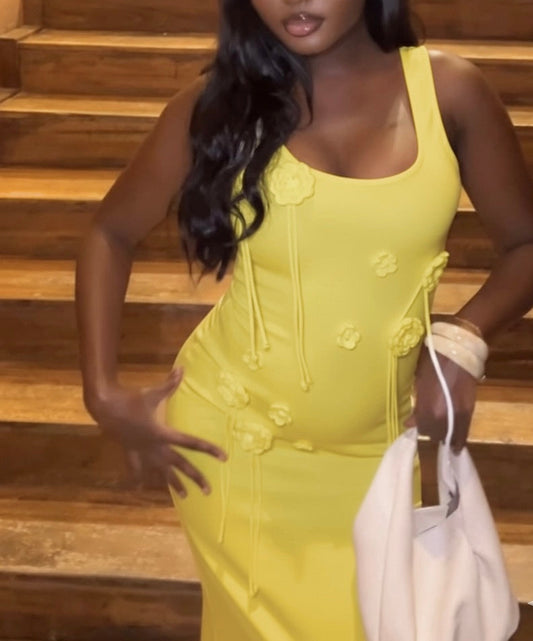 Robe Santorini - jaune