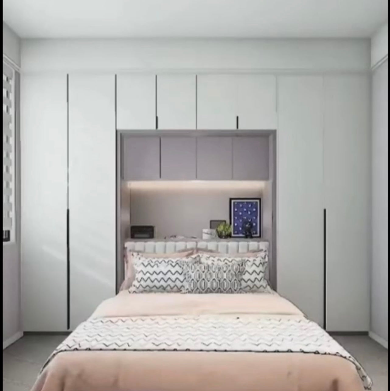 Acompte Ensemble armoire commode lit + matelas // 350*240*50 porte brillant