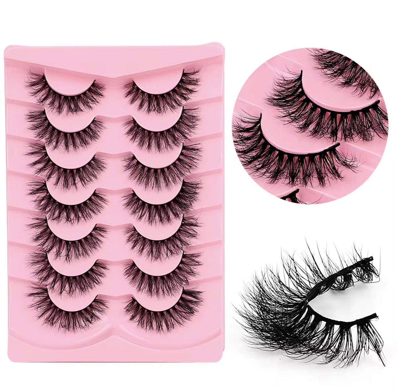 Pack(7) Faux cils fluffy
