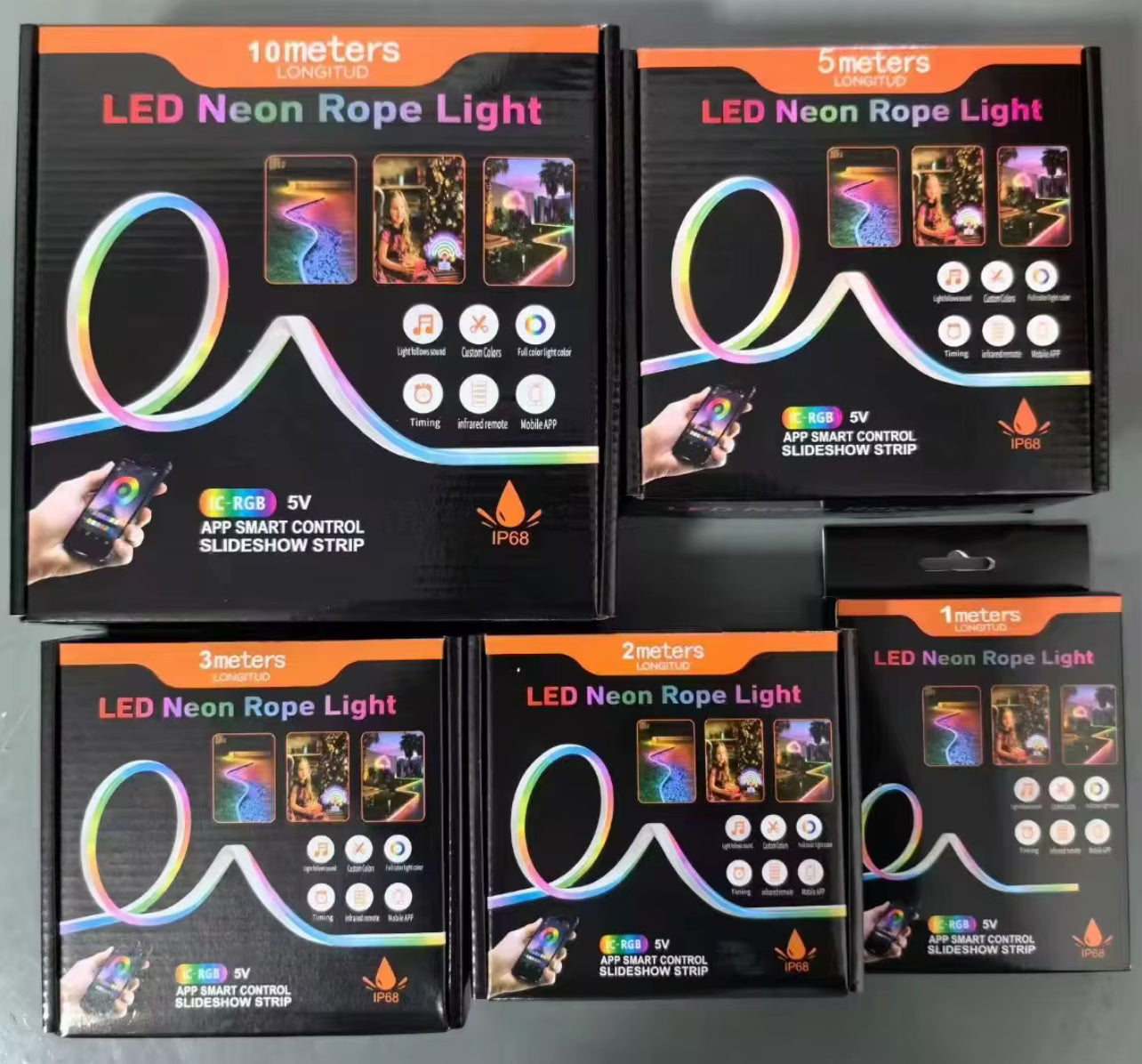 Néon multicolore led