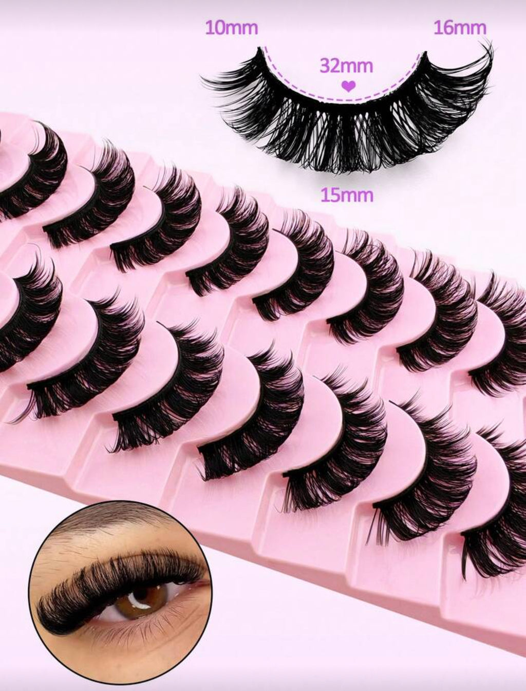 Pack faux cils doll (10paires)