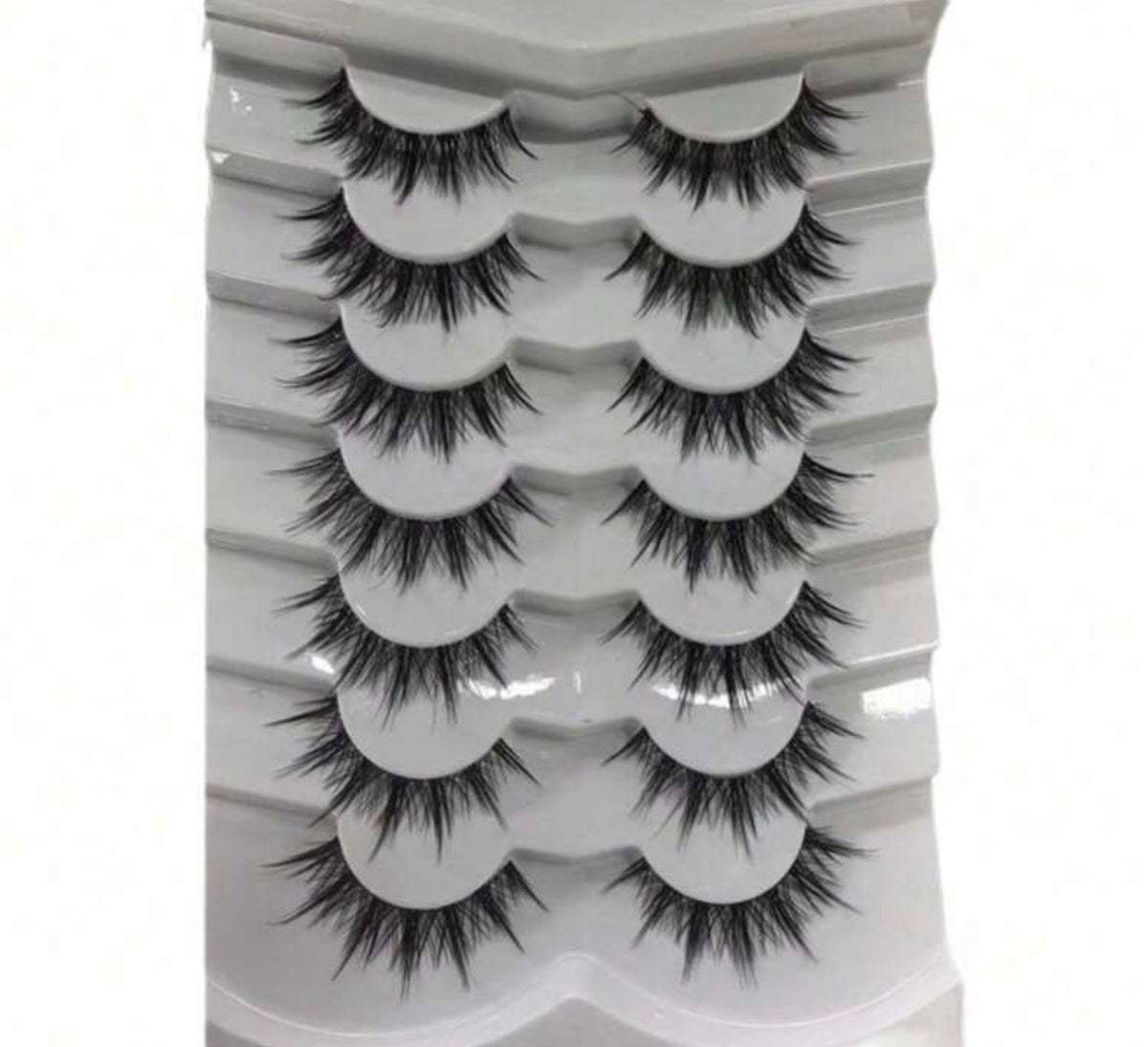 Pack (7) faux cils bande transparent