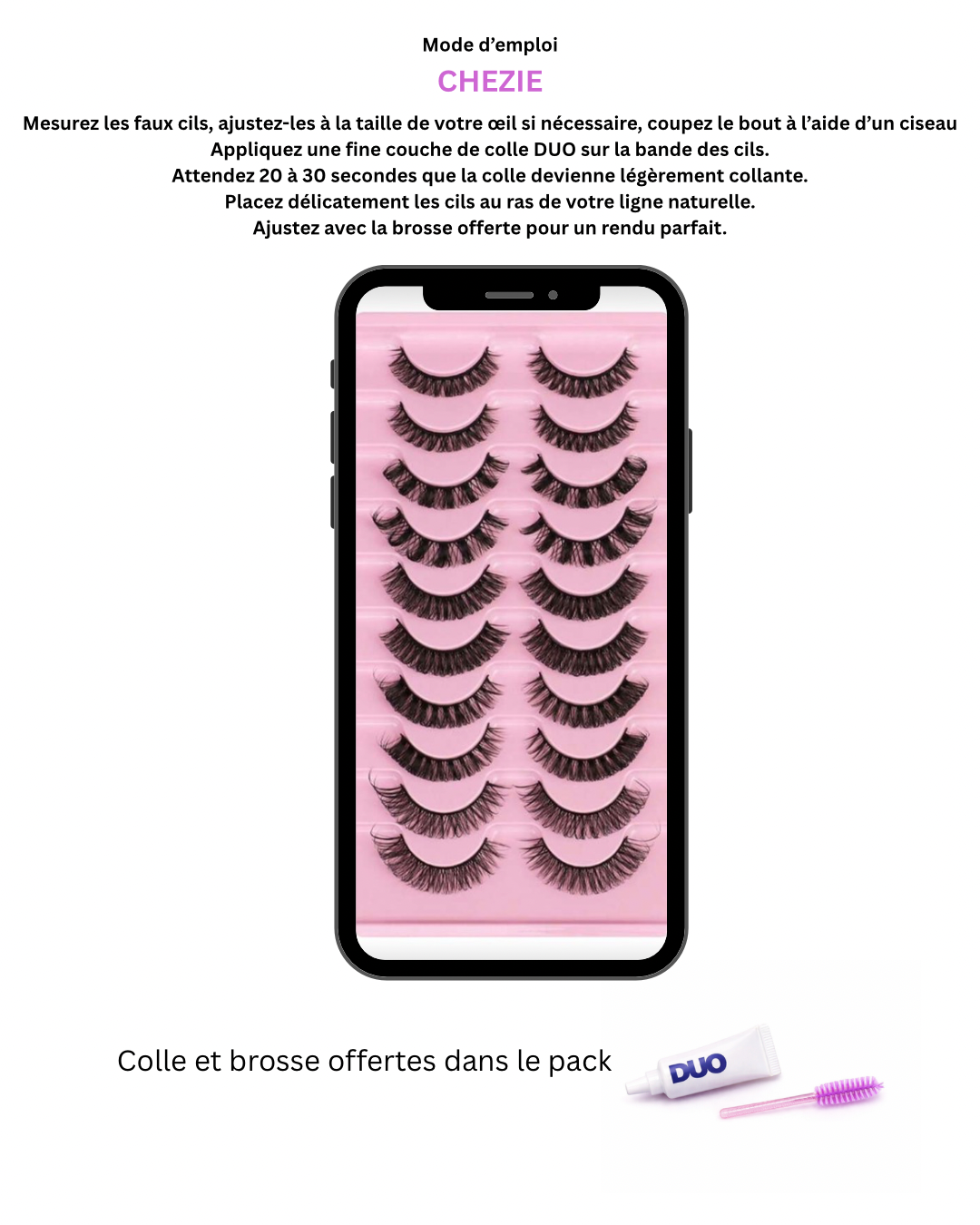 Pack faux cils mixte (10paires)