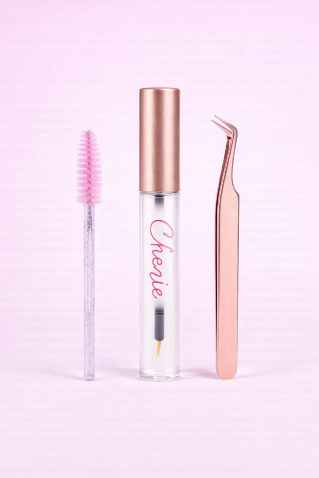 Colle cils+brosse+ pince